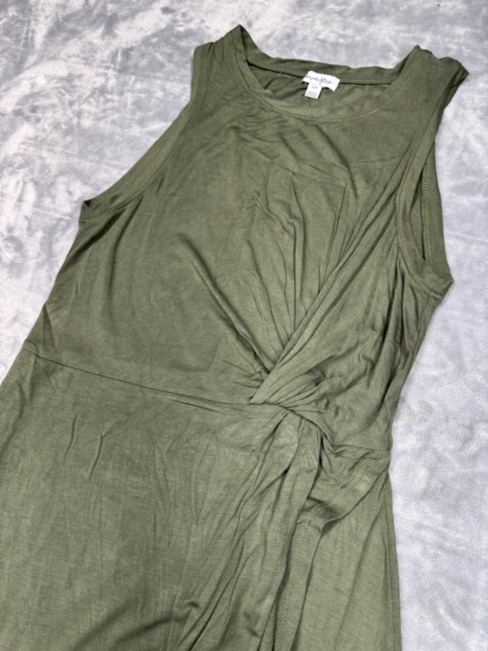 Love Fire Olive Green Sleeveless Dress - Picture 2 of 7